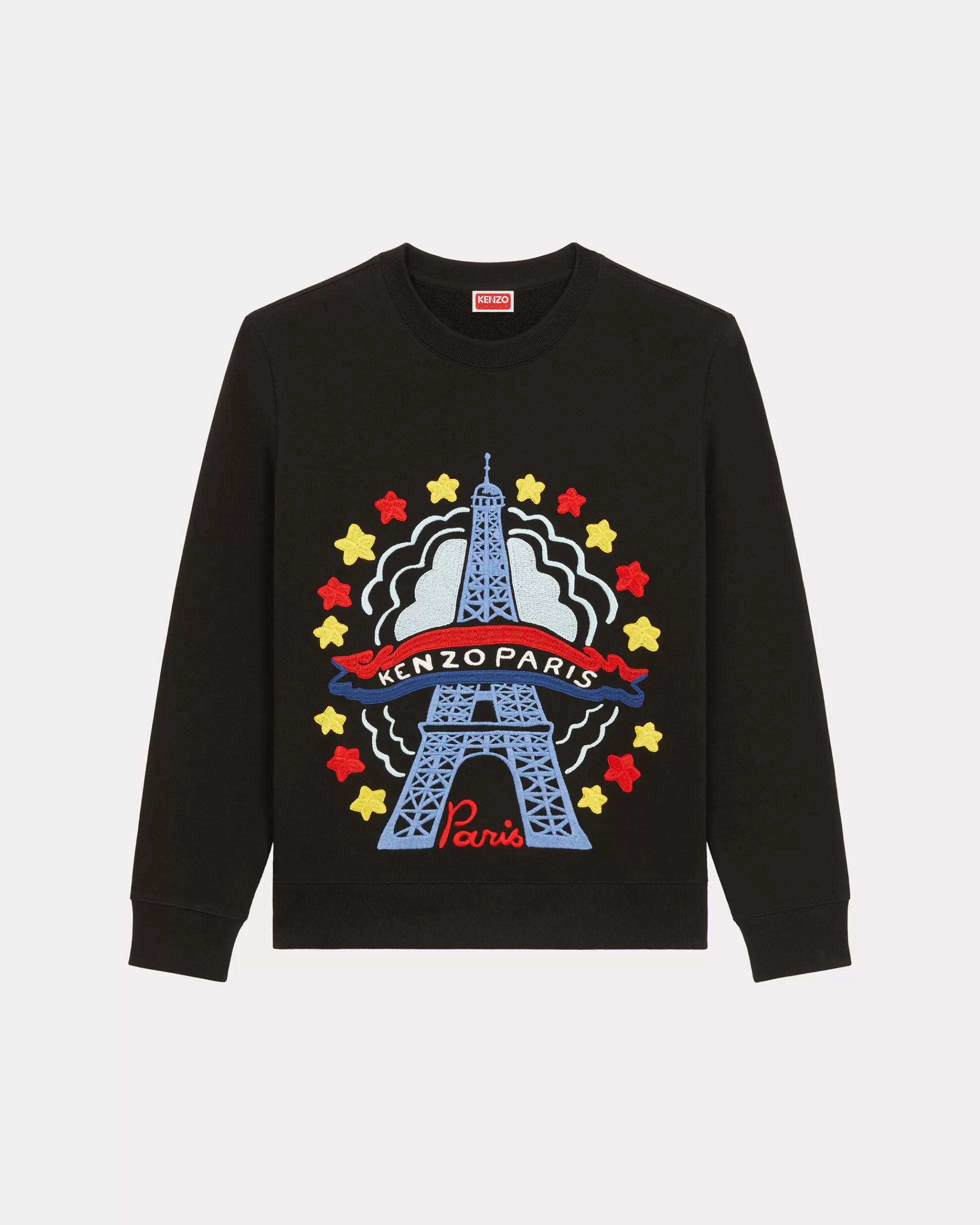 Sweatshirts und Hoodies | Neue>KENZO Sweatshirt mit „ Drawn Varsity“-Stickerei Black