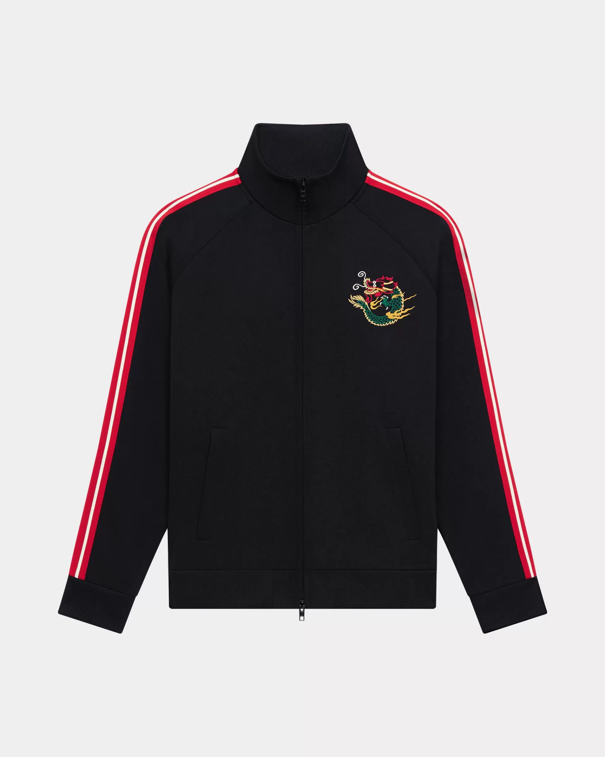 Sweatshirts und Hoodies>KENZO Trainingsjacke mit „Year of the Dragon“-Stickerei Black