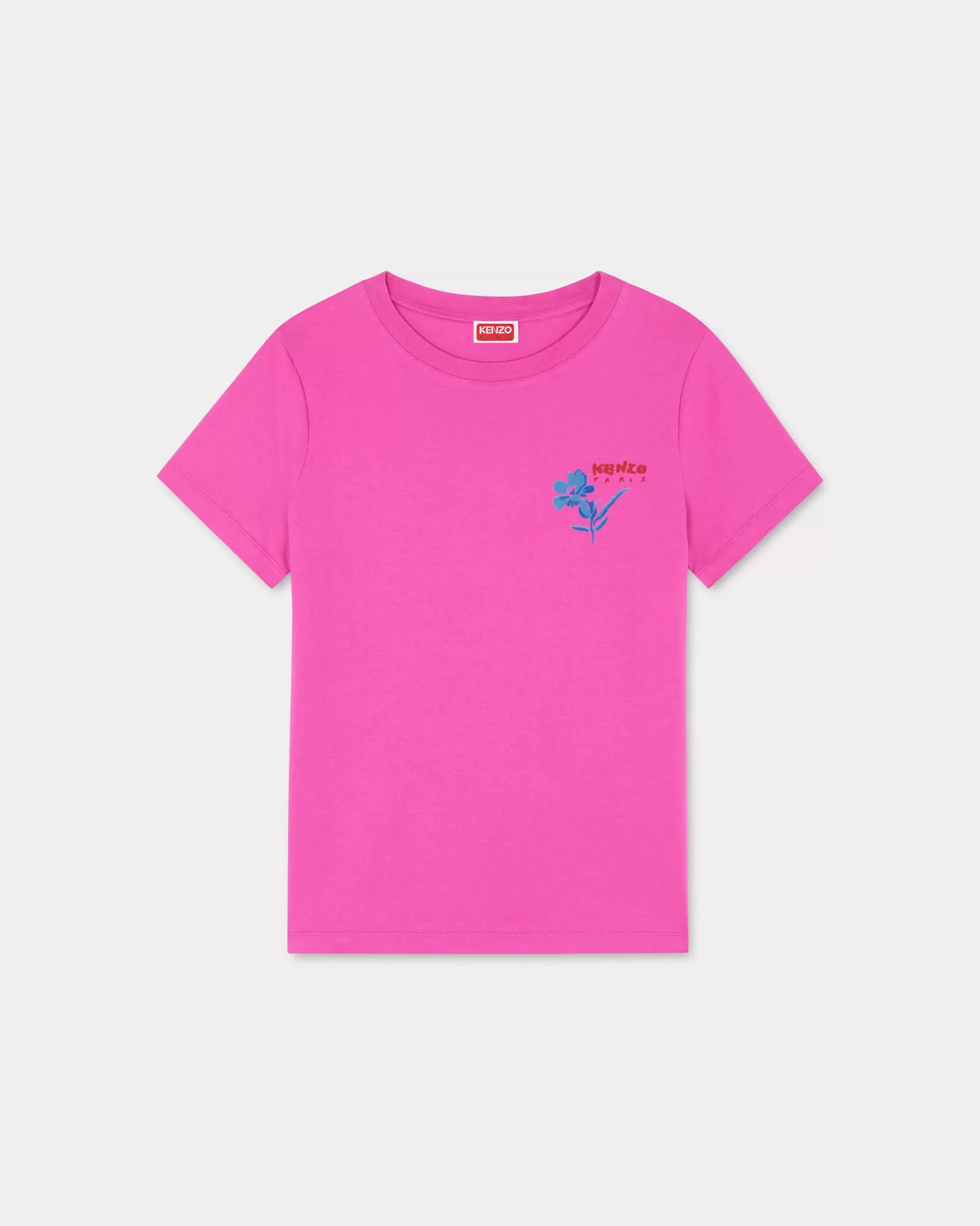 T-shirts und Polos | Neue>KENZO T-Shirt „ Drawn Flowers“ Deep Fuschia