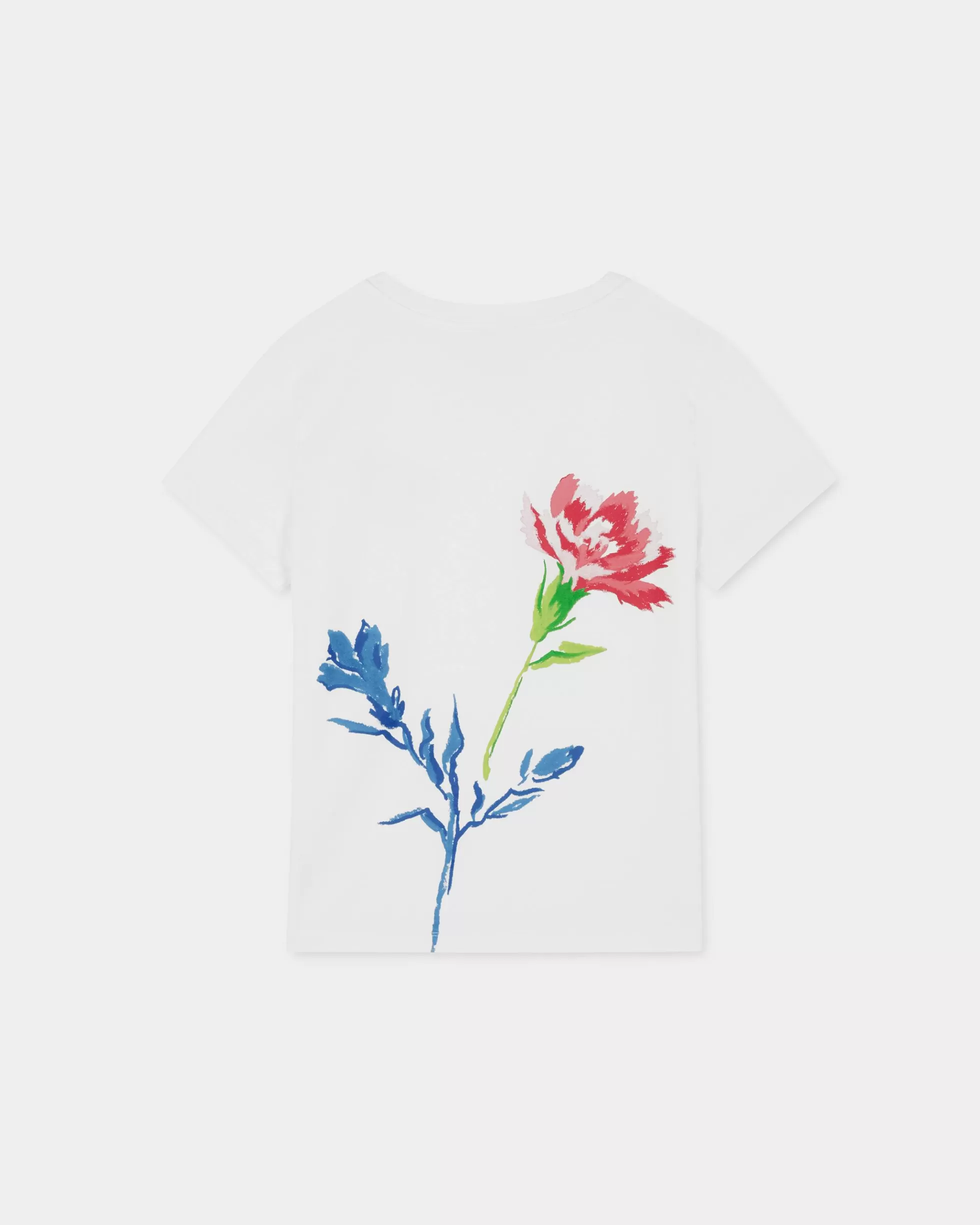 T-shirts und Polos>KENZO T-Shirt „ Drawn Flowers“ Off White