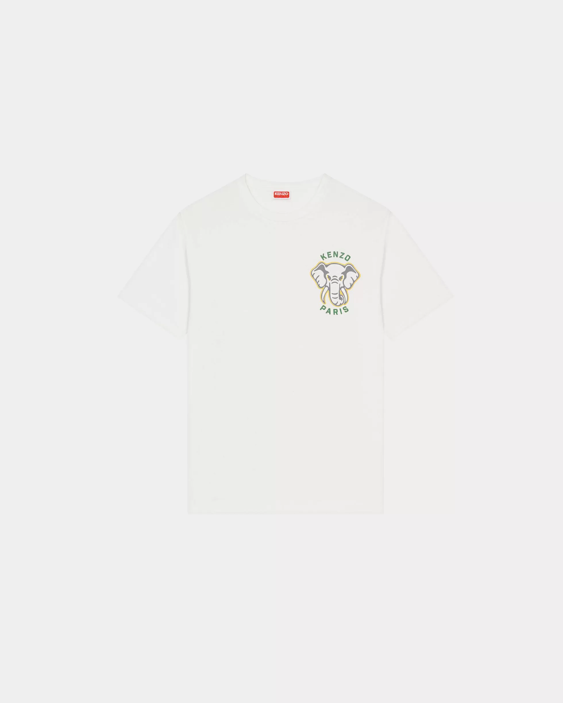 T-shirts und Polos>KENZO T-Shirt Éléphant „Varsity Jungle“ Off White