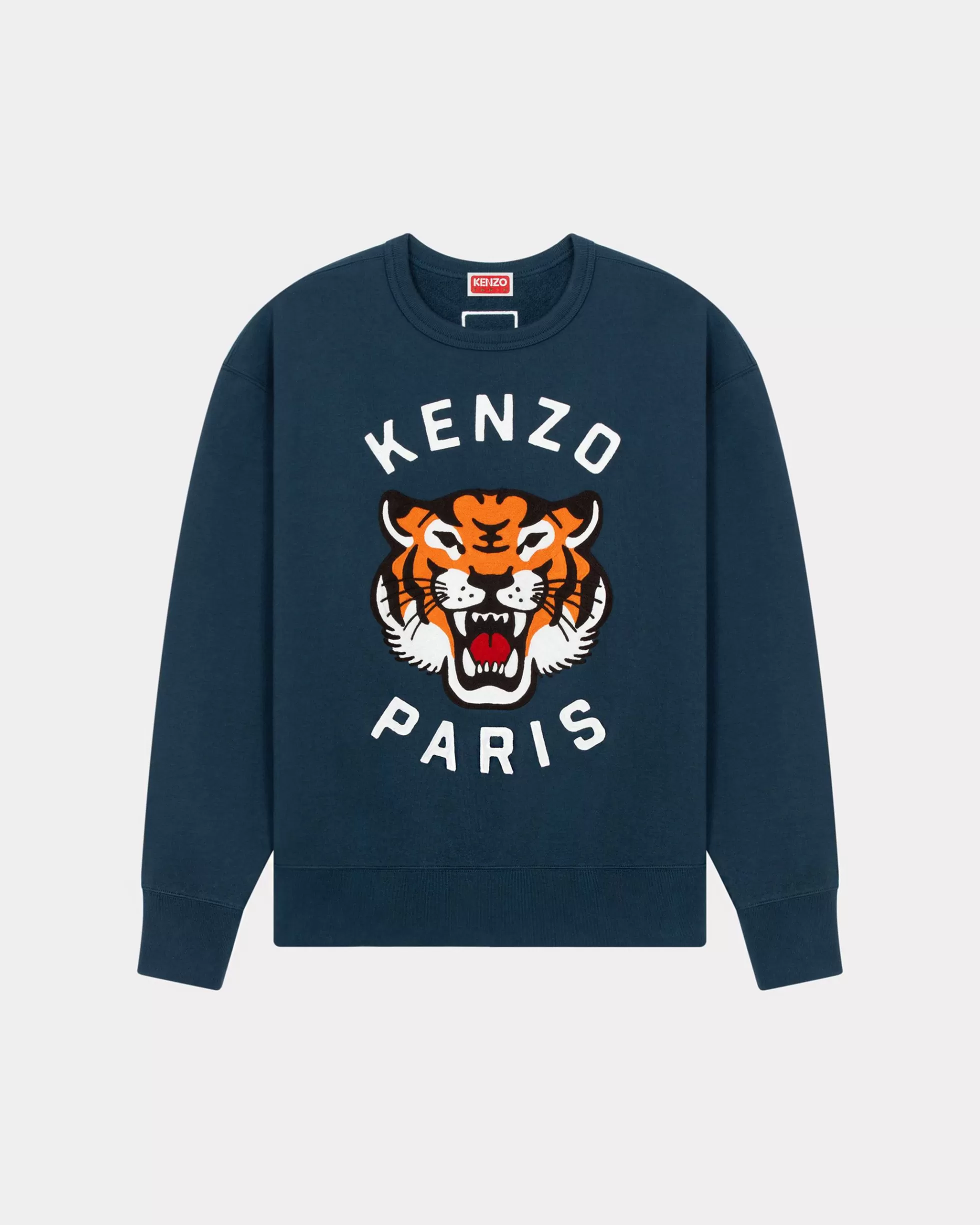 Sweatshirts und Hoodies | Neue>KENZO Unisex Besticktes Oversize Sweatshirt „ Lucky Tiger“ Midnight Blue