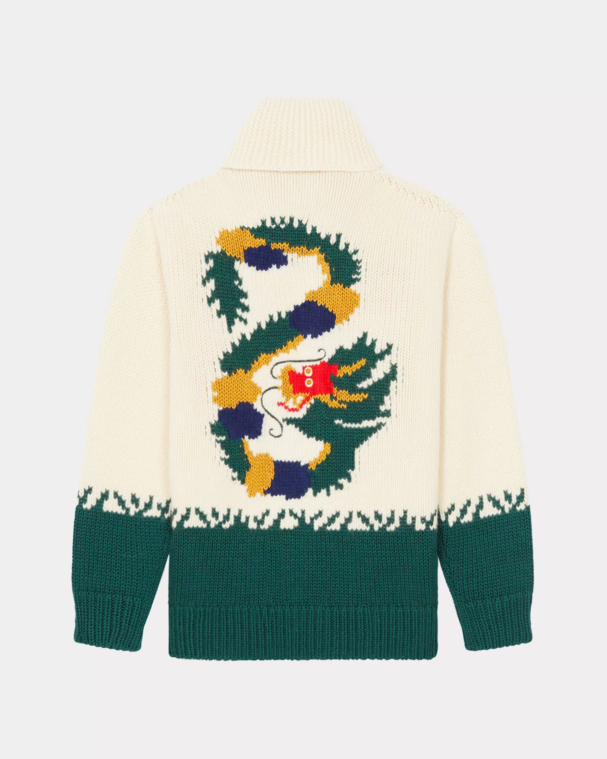 Pullover | Pullover>KENZO Unisex Cardigan mit Reißverschluss „Year of the Dragon“ Off White