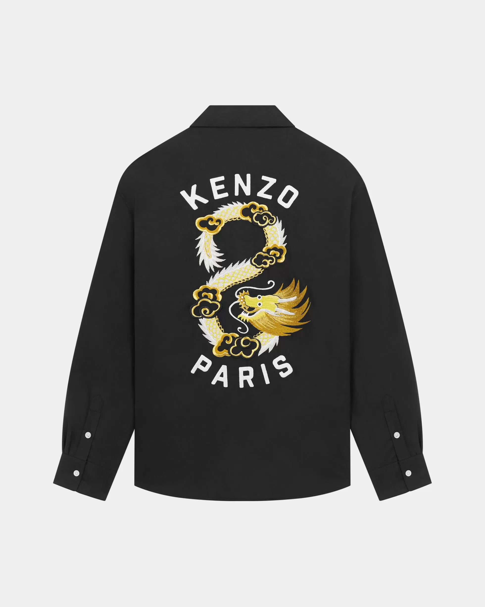 Hemd und Tops | Hemden>KENZO Unisex Gestepptes Overshirt „Year of the Dragon“ Black