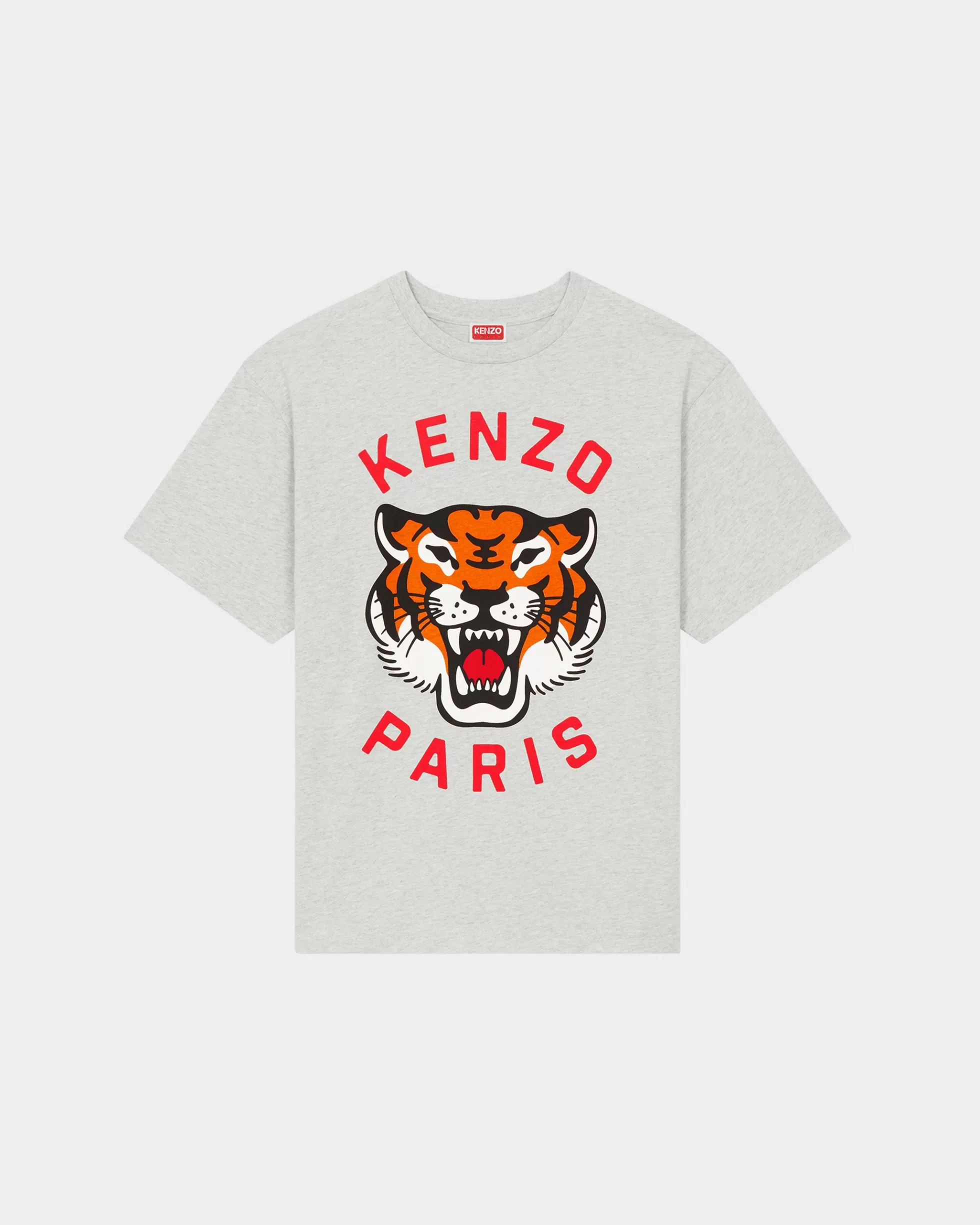 T-shirts und Polos | Neue>KENZO Unisex Oversize T-Shirt „ Lucky Tiger“ Pale Grey