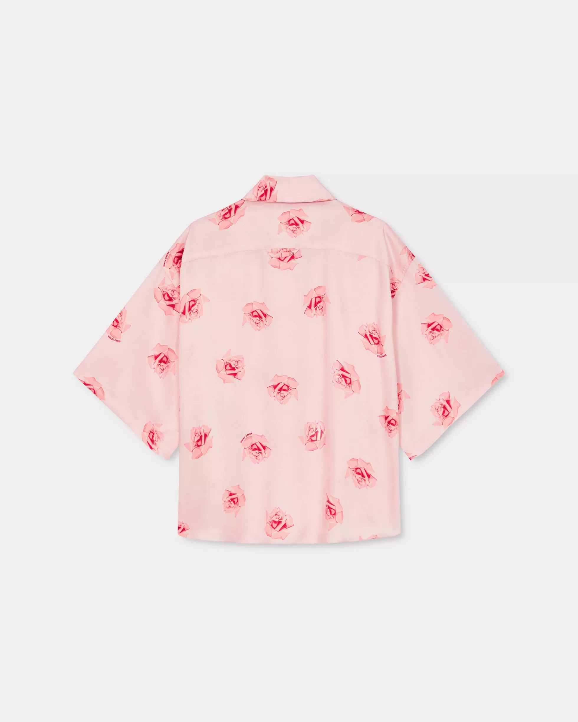 Tailoring | Hemd und Tops>KENZO Überschnittenes Hemd mit überschnittenen Schultern „ Rose” Faded Pink