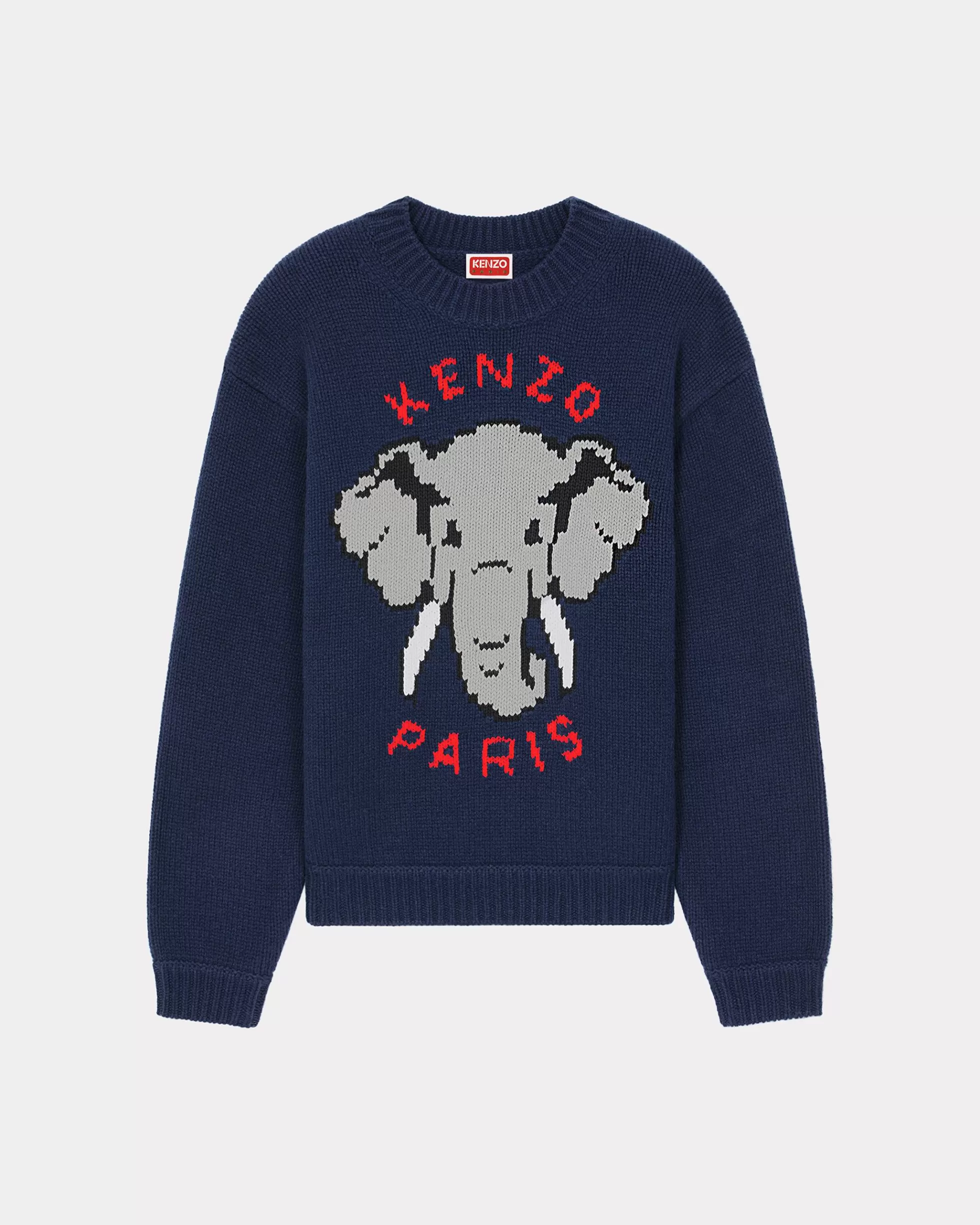 Pullover>KENZO Wollpullover „ Elefant“ Midnight Blue