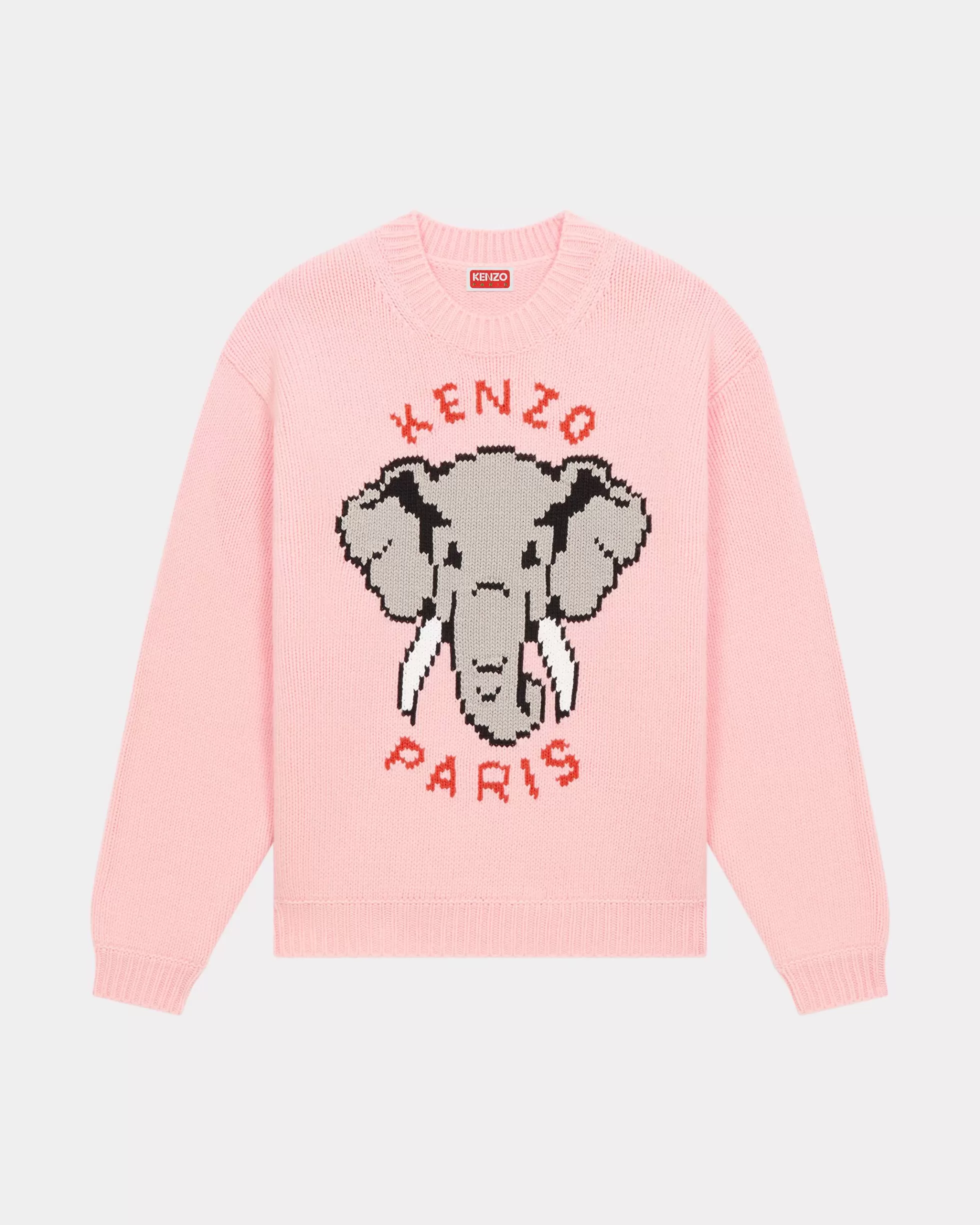 Pullover>KENZO Wollpullover „ Elefant“ Faded Pink