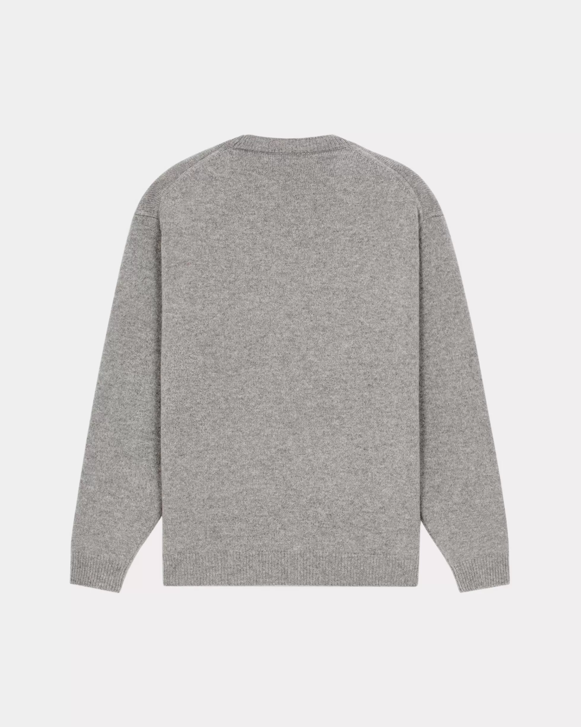 Pullover>KENZO Wollpullover mit „Boke Flower Crest“ Pearl Grey